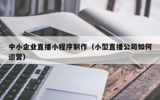 昭通中小企业直播小程序制作（小型直播公司如何运营）